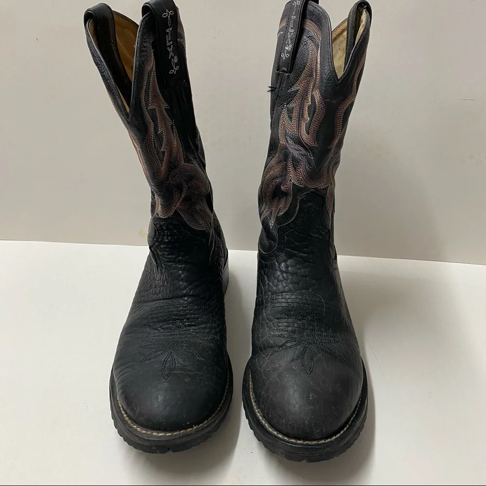 Tony Lama TLX Men’s Black Cowboy Boots Sz 9D